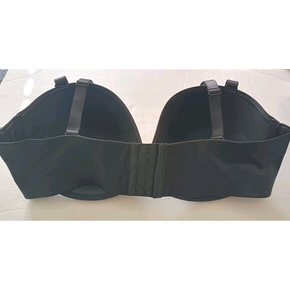 Cacique Smooth Boost Strapless Bra Size 44DDD Black Push Up Convertible Straps - Picture 3 of 7